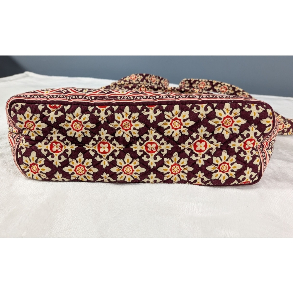 Vera Bradley Villager Burgundy Medallion Quilted Tote Bag - Picture 8 of 16